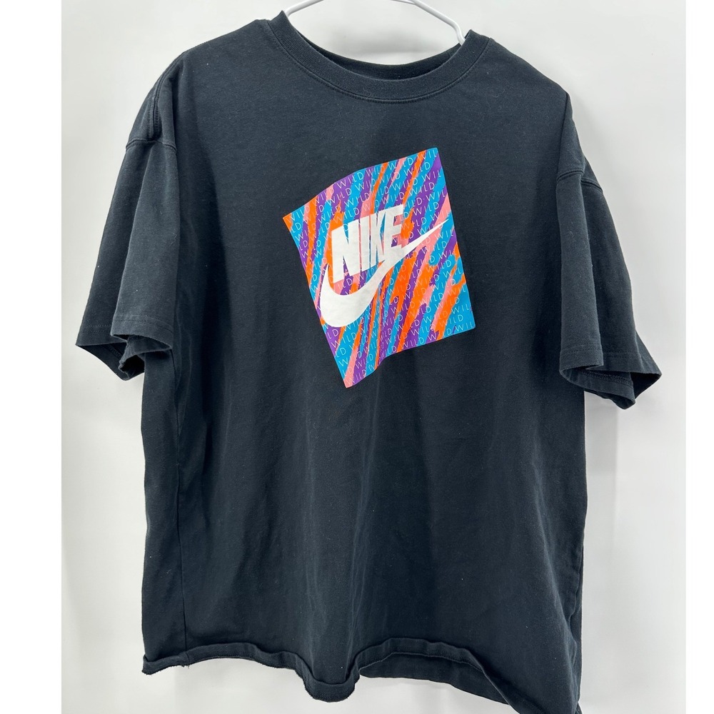 Nike Mens XL Black Wild All That Graphic T-Shirt Futura Logo Short Sleeve Tee